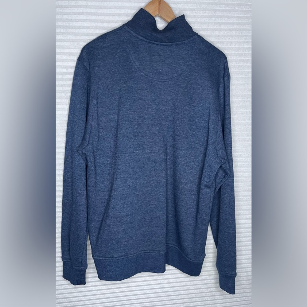 Orvis Men's Pullover Sweatshirt Fleece Lined Quarter Zip Outdoor Size L Blue - Picture 12 of 15